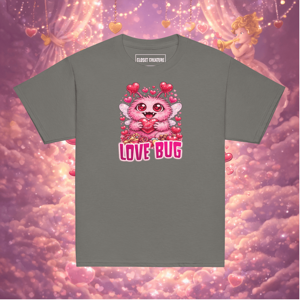 Love Bug Valentine’s Day Kids Graphic T-Shirt for only product_variant_lowest at Closet Creature