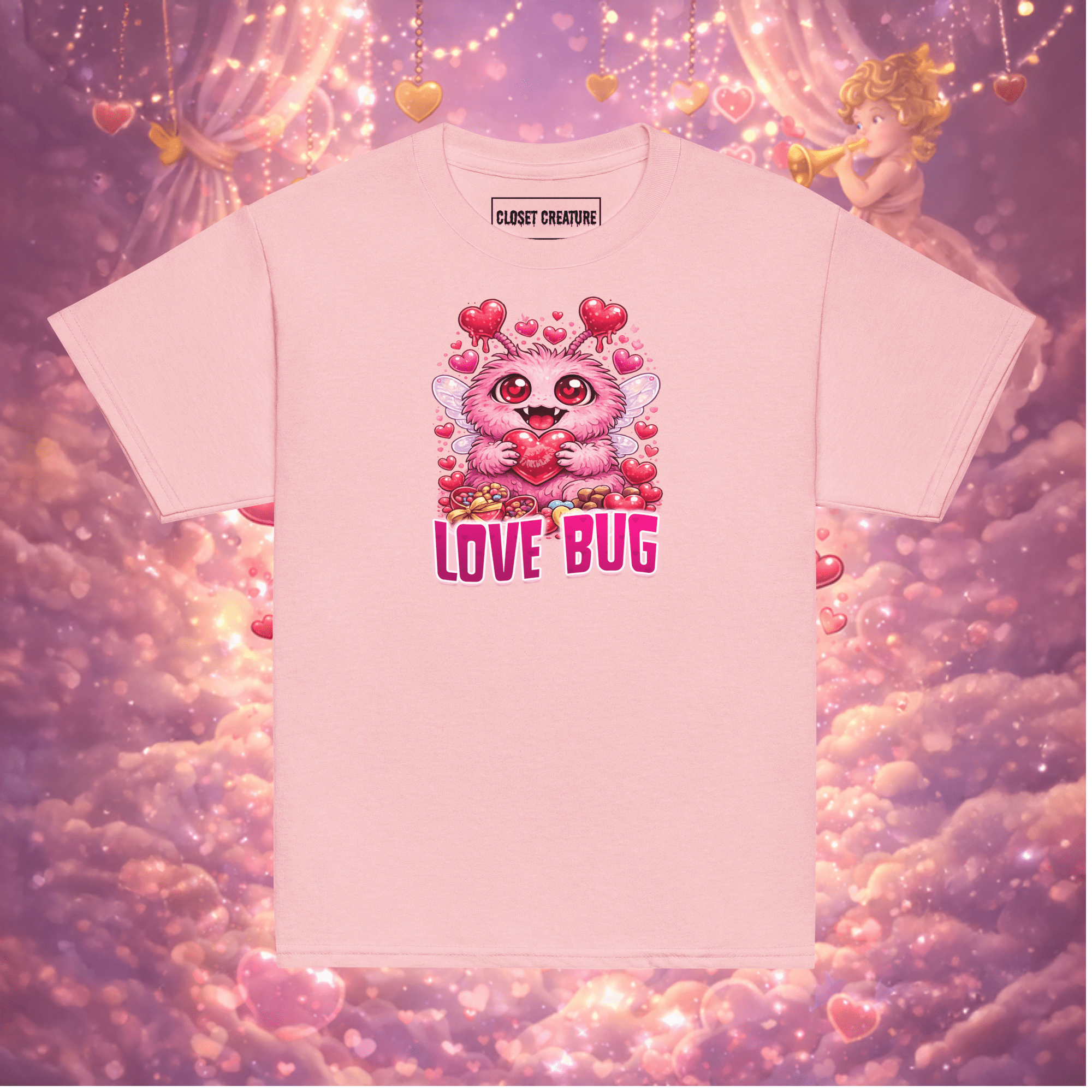 Love Bug Valentine’s Day Kids Graphic T-Shirt for only product_variant_lowest at Closet Creature