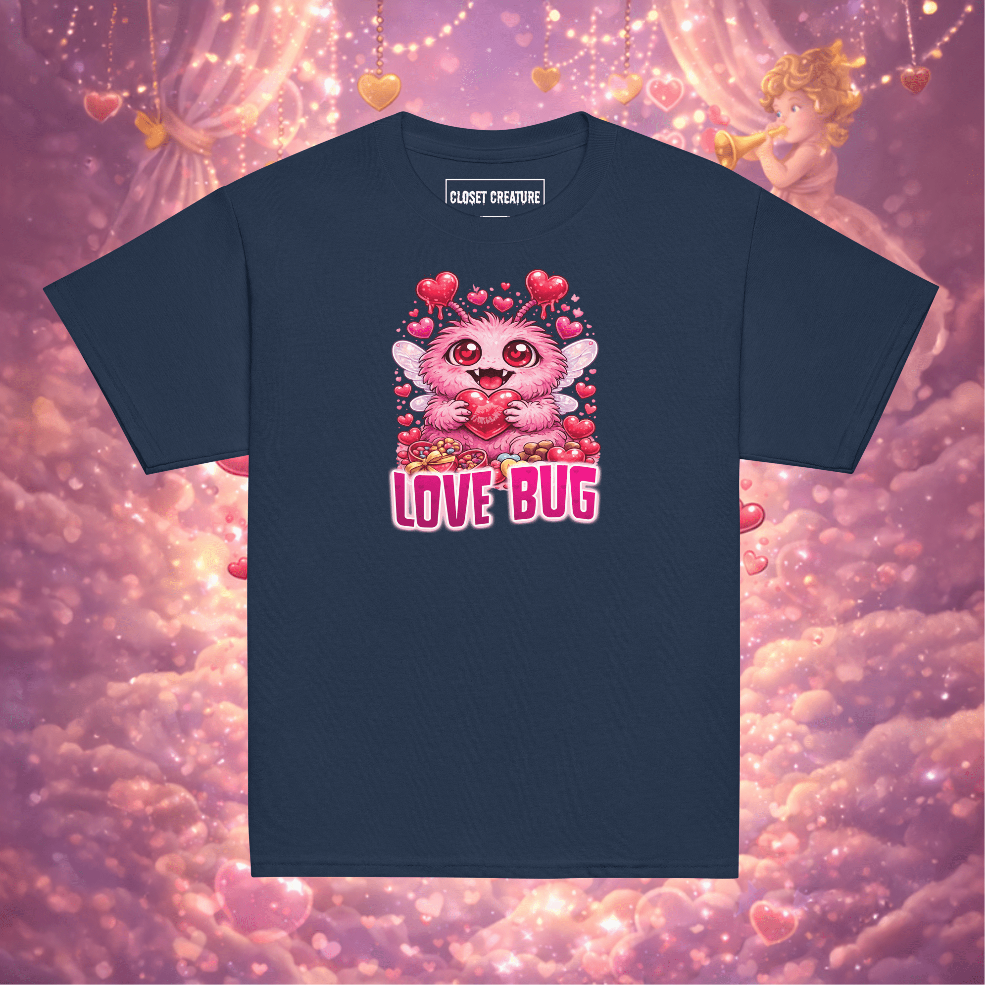 Love Bug Valentine’s Day Kids Graphic T-Shirt for only product_variant_lowest at Closet Creature
