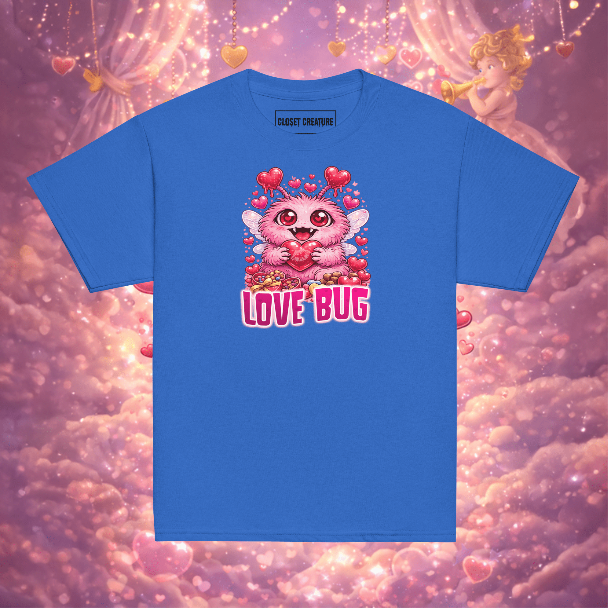 Love Bug Valentine’s Day Kids Graphic T-Shirt for only product_variant_lowest at Closet Creature