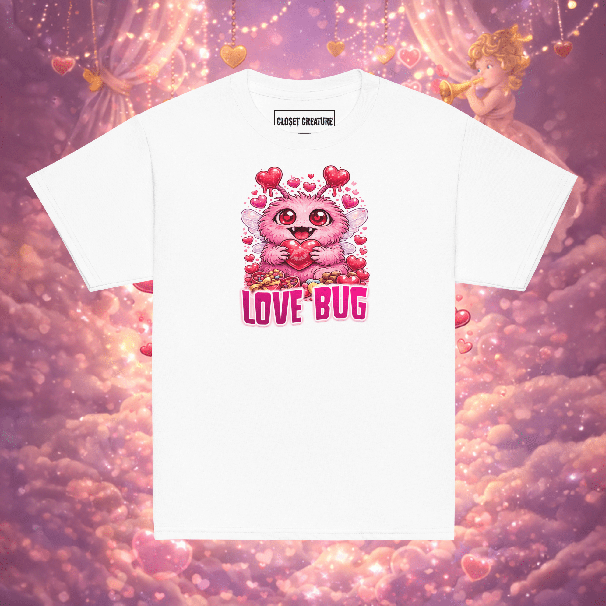 Love Bug Valentine’s Day Kids Graphic T-Shirt for only product_variant_lowest at Closet Creature